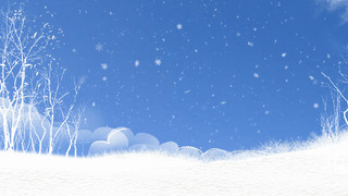 夜晚唯美雪景冬天下雪雪花背景大寒GIF动态图